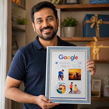 Personalized Dad Appreciation Frame featuring 4 custom photos in an A4 premium frame with a World's Best Dad themed design.