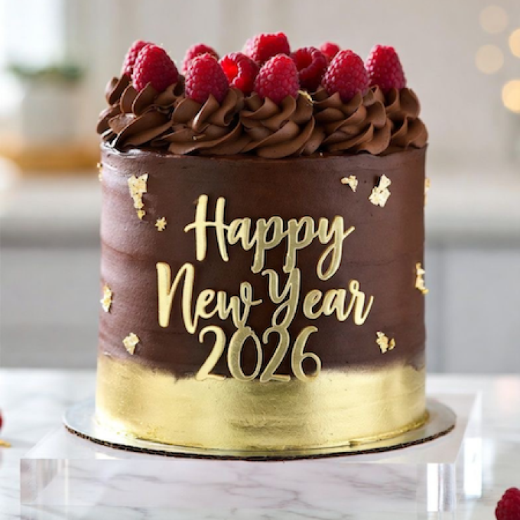 Golden Bliss 2026 Cake