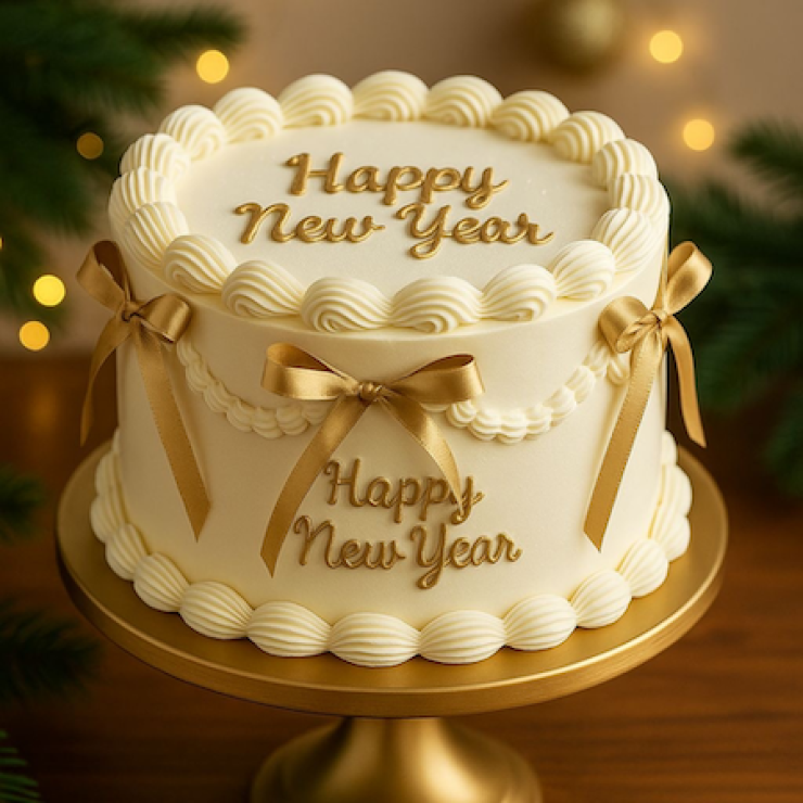 Classic Elegance New Year Cake