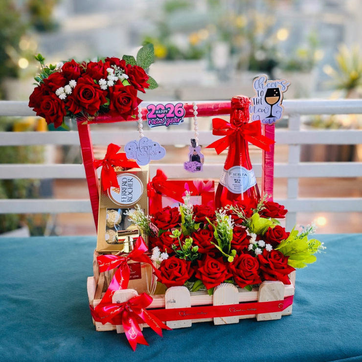 Royal Red New Year Gift Tray